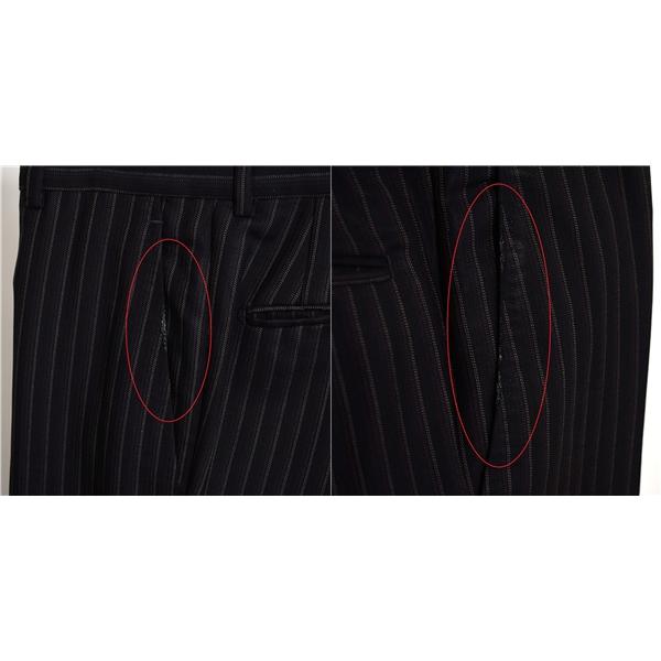 エルメネジルドゼニア 2つボタン シングルスーツ S YA4 ブラック ストライプ ノータック 開き見せ 288CGD 合物 春秋 6XE103 | ZEGNA | 05