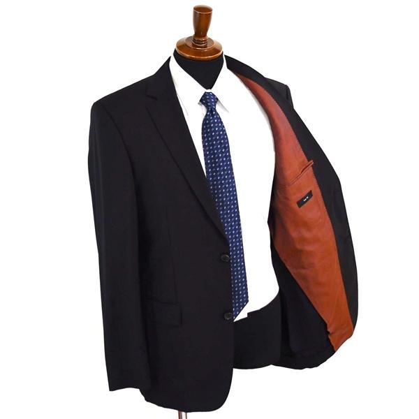 HUGO BOSS 100's生地 2つボタン シングルスーツ L A7 ブラック ストライプ ノータック  ヒューゴボス 50157985-001 夏物 春夏 6XE118 | HUGO BOSS | 01