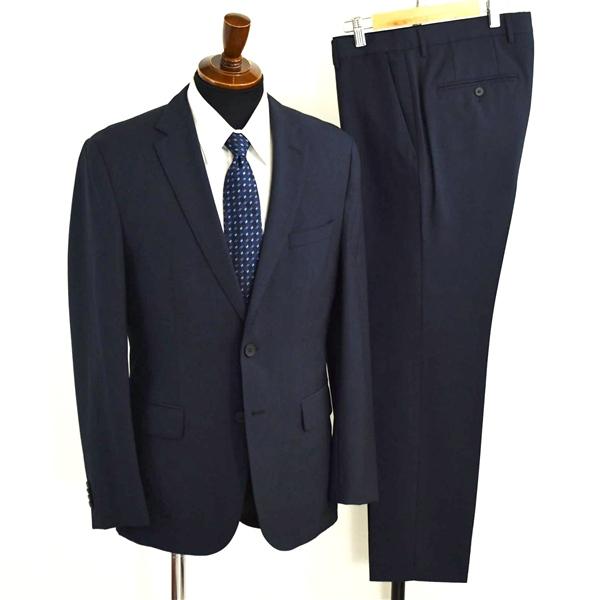 HUGO BOSS 伊製生地 2つボタン シングルスーツ M YA5 ダークネイビー ノータック 袖口4つ釦 開き見せ 10184602 合物 春秋 6XE148 | HUGO BOSS
