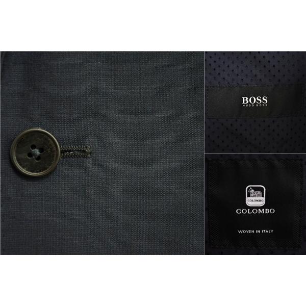 HUGO BOSS 伊製生地 2つボタン シングルスーツ M YA5 ダークネイビー ノータック 袖口4つ釦 開き見せ 10184602 合物 春秋 6XE148 | HUGO BOSS | 02