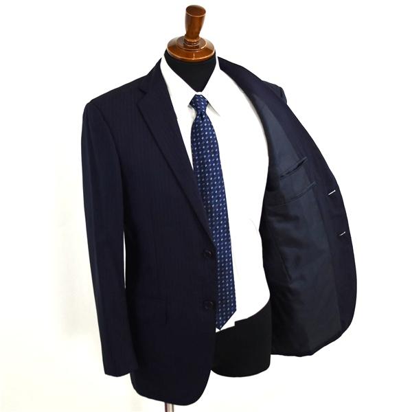 アローズ green label relaxing 2つボタン シングルスーツ M Y6 ダークネイビー ストライプ ノータック 3121-111-1133 夏物 春夏 6XE156 | green label relaxing | 01