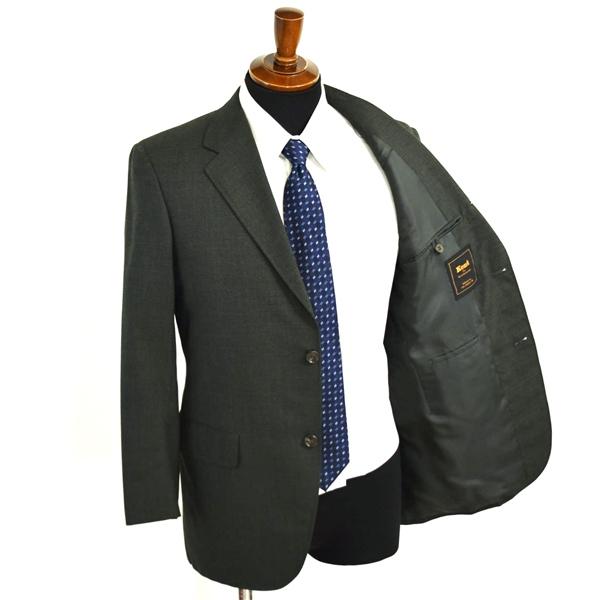 Kent VAN JACKET INC 段返り 3つボタン シングルスーツ S A3 ダークカーキ 千鳥格子 ノータック KAW-54018 夏物 春夏 6XE164 | ブランド登録なし | 01