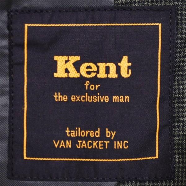 Kent VAN JACKET INC 段返り 3つボタン シングルスーツ S A3 ダークカーキ 千鳥格子 ノータック KAW-54018 夏物 春夏 6XE164 | ブランド登録なし | 03