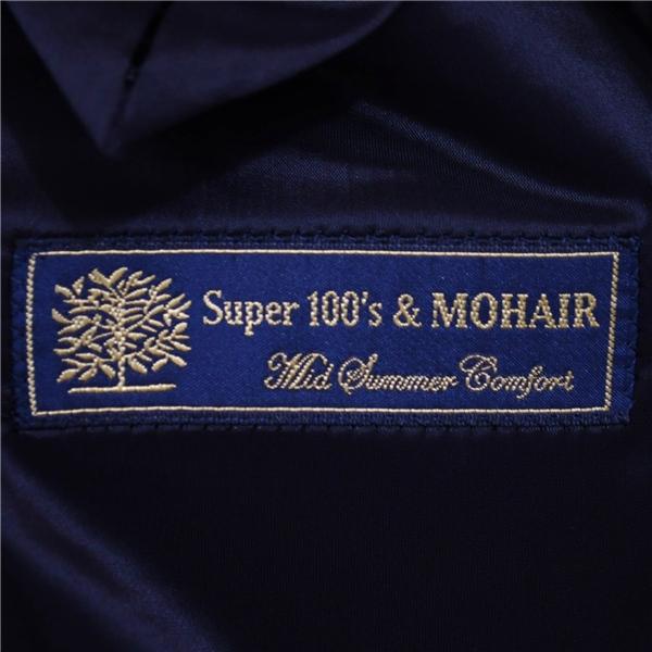 スーツカンパニー Super100's モヘア混 2つボタン シングルスーツ M YA5 ブラック ストライプ ノータック 172116 夏物 春夏 6XE170 | SUIT SQUARE | 04
