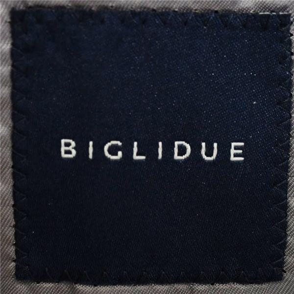 BIGLIDUE 伊製生地 2つボタン シングルスーツ XL YA8 ダークネイビー ストライプ ノータック 開き見せ BSU-510028-49 合物 春秋 6XF013 | ブランド登録なし | 03