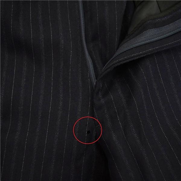 BIGLIDUE 伊製生地 2つボタン シングルスーツ XL YA8 ダークネイビー ストライプ ノータック 開き見せ BSU-510028-49 合物 春秋 6XF013 | ブランド登録なし | 08