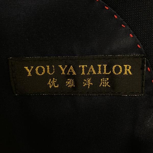 YOU YA TAILOR 2つボタンシングル スーツ M A6 ダークネイビー 無地 ノータック 春夏対応 6XF063 | ブランド登録なし | 03