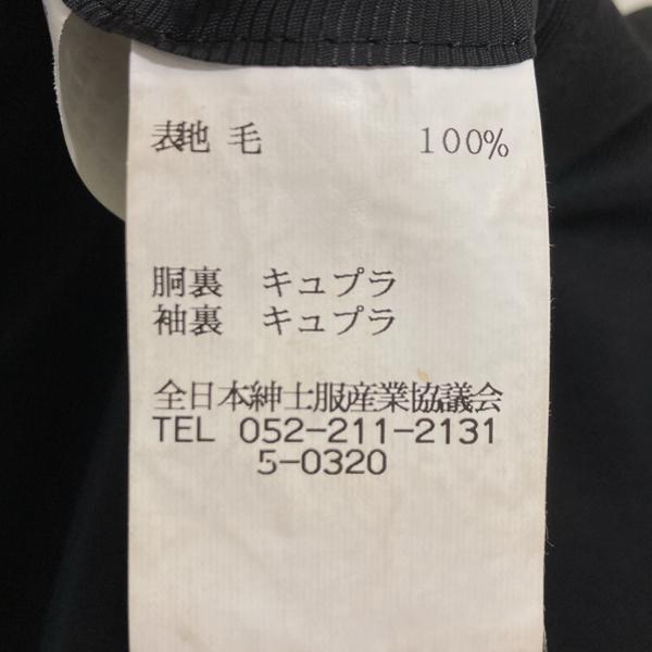 HILTON 2つボタンシングル スーツ YA7 L ブラック 無地 ノータック 春秋対応 本切羽 185108 6XF090 | HILTON | 04