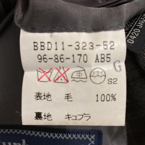 バーバリー 2つボタンシングル スーツ AB5 M ダークグレー ストライプ ワンダーツ 春秋対応 開き見せ BBD11-323-52 6XF111 | BURBERRY | 04