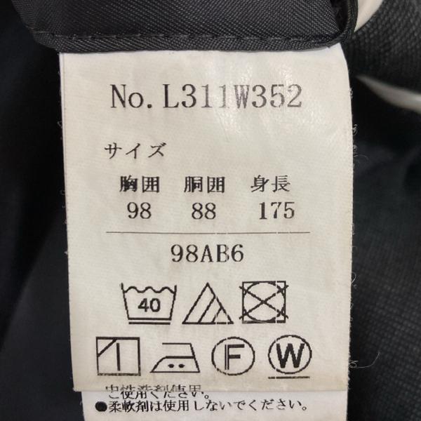 オリヒカ 2つボタンシングル スーツ AB6 L ダークグレー 無地 ノータック 春夏対応 開き見せ L311W352 6XF128 | ORIHICA | 06