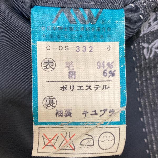 BYRON 3ピース シルク混 2つボタンシングル スーツ AB4 M グレー ストライプ ノータック 春秋対応 開き見せ 1F31T546 6XF142 | ブランド登録なし | 04