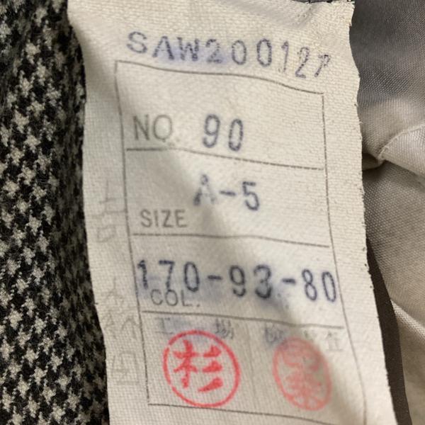 DAKS 2つボタンシングル スーツ A5 M ダークベージュ 千鳥格子 ノータック 春秋冬対応 開き見せ C-OS474 6XF147 | DAKS | 05
