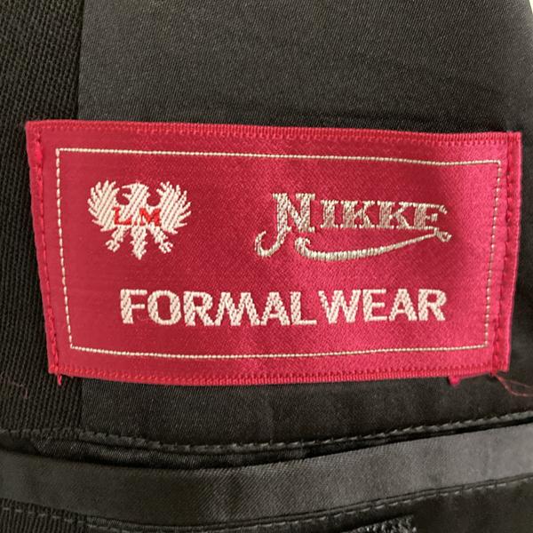 NIKKE FORMAL WEAR 白襟あり3ピース 拝みボタン モーニングコート A3 S ブラック 無地 ワンタック 春夏対応 開き見せ 37 6XG058 | ブランド登録なし | 05