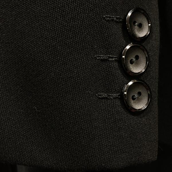 NIKKE FORMAL WEAR 白襟あり3ピース 拝みボタン モーニングコート A3 S ブラック 無地 ワンタック 春夏対応 開き見せ 37 6XG058 | ブランド登録なし | 08