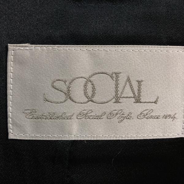 SOCIAL 白襟3ピース 拝みボタン モーニングコート BE5 XL ブラック 無地 ワンタック 春秋冬対応 開き見せ KS00-136A 6XG061 | SOCIAL | 05
