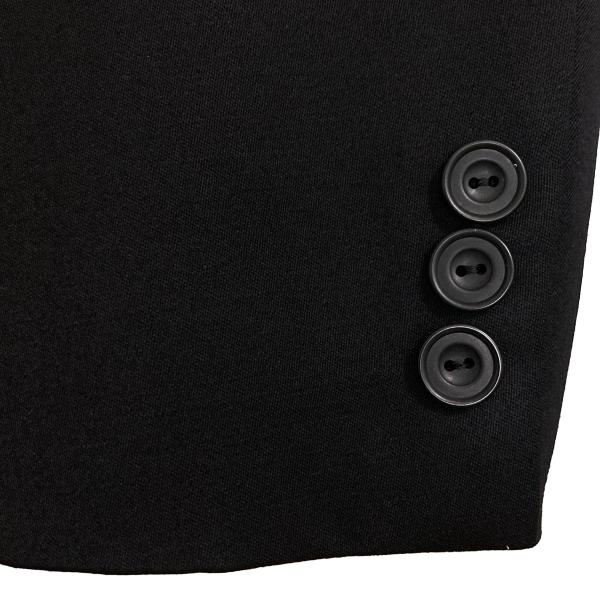 SOCIAL 白襟3ピース 拝みボタン モーニングコート BE5 XL ブラック 無地 ワンタック 春秋冬対応 開き見せ KS00-136A 6XG061 | SOCIAL | 08