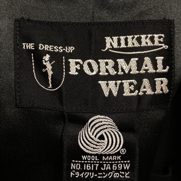 NIKKE FORMAL WEAR 白襟3ピース 拝みボタン モーニングコート A4 S ブラック 無地 ワンタック 春秋冬対応 開き見せ C-OS396 6XG062 | ブランド登録なし | 05