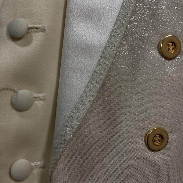 MASSAN BRIDAL 3ピース 6つボタンダブルブレスト テールコート タキシード A8 XL ホワイト 無地 ノータック 春秋冬対応 6XG068 | ブランド登録なし | 02