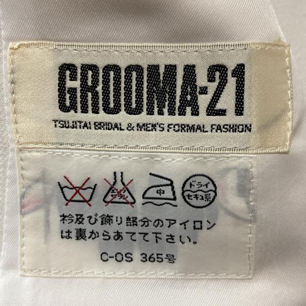 after six GROOMA-21 3ピース 1つボタンシングル タキシード A6 M ホワイト 紬柄 ノータック 春秋冬対応 114-315A 6XG069 | ブランド登録なし | 04