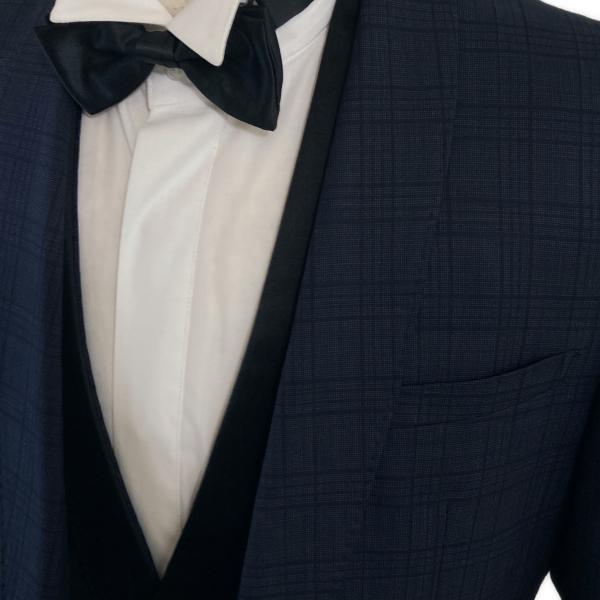Avica uomo 1つボタンシングル タキシード YA6 M ダークネイビー チェック ノータック 春秋対応 本切羽 AU-60￥AU-62 6XG072 | ブランド登録なし | 08