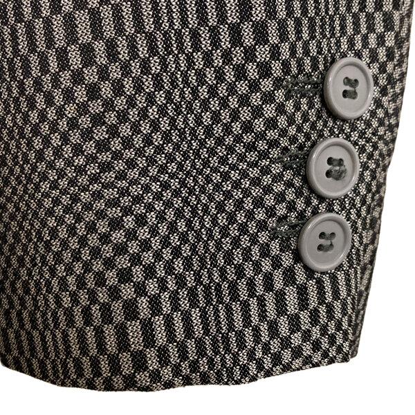 THE CHIC 拝みボタン タキシード AB6 L ダークグレー チェック ツータック 春秋対応 開き見せ 6XG073 | ブランド登録なし | 08