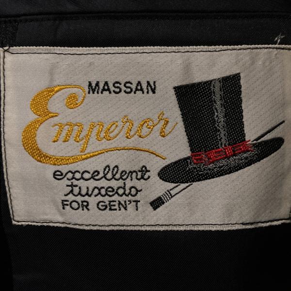 MASSAN emperor 3ピース {{替えスラックスの有無}} 拝みボタン タキシード Y6 M ブラック 無地 ノータック 春秋対応 開き見せ 165 6XG074 | ブランド登録なし | 03