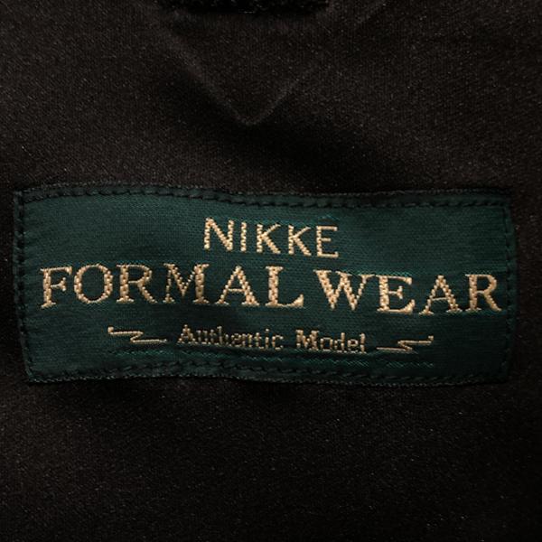 NIKKE FORMAL WEAR 白襟3ピース 拝みボタン モーニングコート AB4 M ブラック 無地 ワンタック 春秋冬対応 開き見せ 100 6XG078 | ブランド登録なし | 04