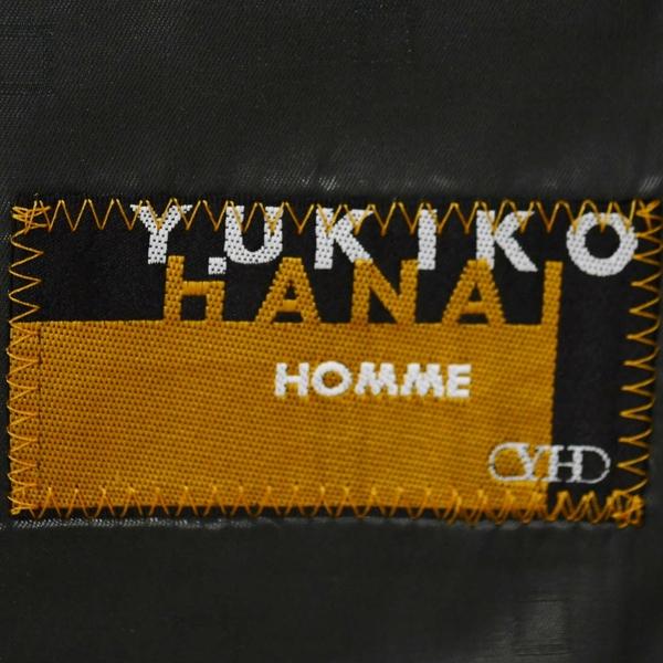 新品同様 未使用 YUKIKO HANAI HOMME 2つボタンシングル スーツ 伊製 REDA 110's AB6 L ダークグレー ストライプ 春秋 12WREYH-76 6XG245 | ブランド登録なし | 03