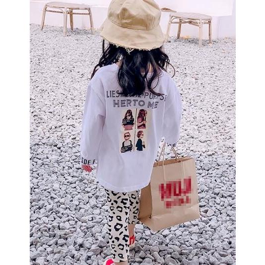 ｔシャツ 長袖 レターロゴ フォトプリント 韓国系子供服 キッズ 女の子 21 秋 冬 おしゃれ かわいい V こども服 Days 通販 Yahoo ショッピング