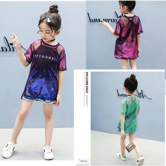 ｔシャツ 半袖 キャミソールセット 韓国系子供服 キッズ 女の子 春 夏 ロゴ ラメ シースルー エアリー V こども服 Days 通販 Yahoo ショッピング