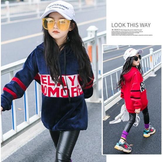 パーカー フリース ライン ロゴ 韓国系子供服 キッズ 女の子 秋 冬 スポーティー スポーツｍｉｘ ダンス なめらかタッチ 良品質 最大91 オフ