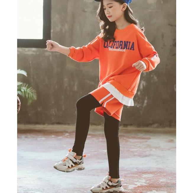 トレーナー レギンス付きショートパンツ セットアップ サイドライン フェイクレイヤード スウェット 韓国系子供服 キッズ 女の子 21 秋 冬 スポーティー W7 こども服 Days 通販 Yahoo ショッピング