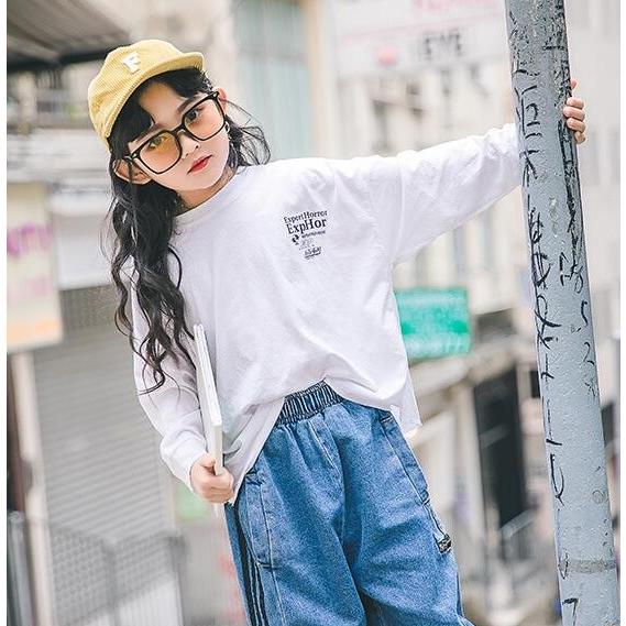 ｔシャツ 長袖 ワイドシルエット ドロップショルダー ルーズ ストリート系 韓国系子供服 キッズ 男の子 女の子 21 春 夏 W こども服 Days 通販 Yahoo ショッピング