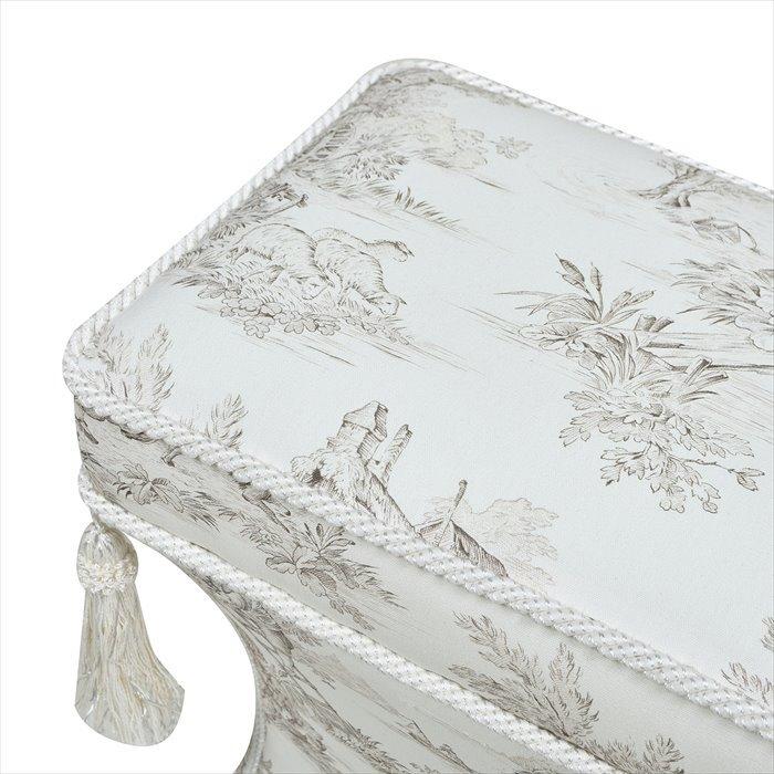 ジェニファーテイラー Jennifer Taylor 薄型スツール Toile de Jouy 