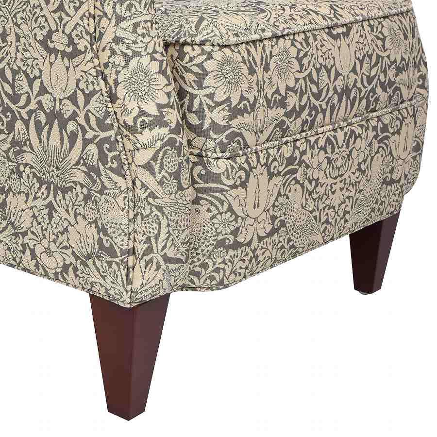 シングルソファ アームチェア いちご泥棒 ジェニファーテイラー 33206AC ジェニファーテイラー アームチェア 1人掛け いちご泥棒 グレー