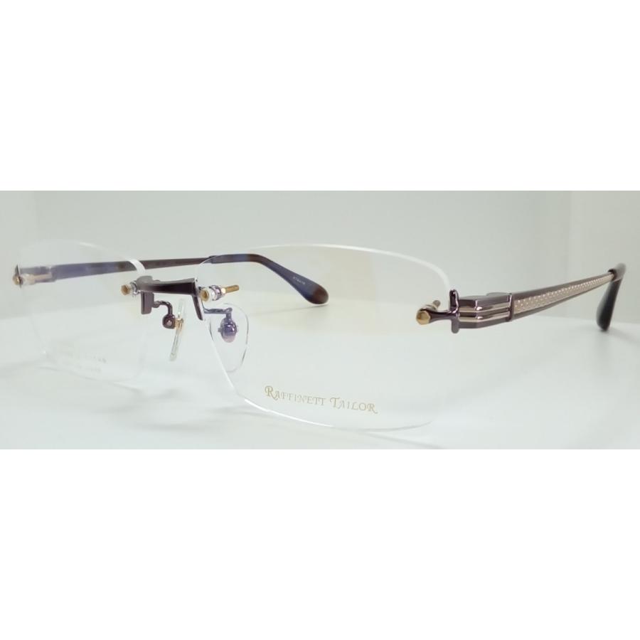 日本製　◆RAFFINETT TAILOR ラフィネットテーラー　◆紳士メガネフレーム　RT0315-2 (ブラウン/ゴールド) 出品者計測 TAILOR ブラウン/ゴールド