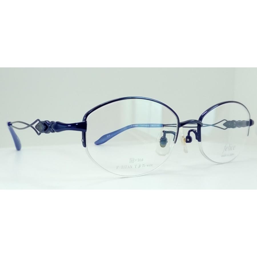 日本製 Felice フェリス 婦人メガネフレーム Fe 21 カラー 3 ネイビー S146yy メガネもホチョウキもコエド 通販 Yahoo ショッピング