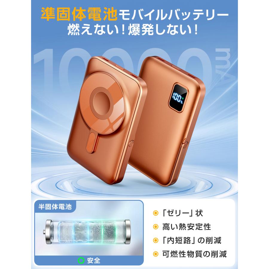 クーポンで3852円！】 燃えない モバイルバッテリー 準固体 10000mAh