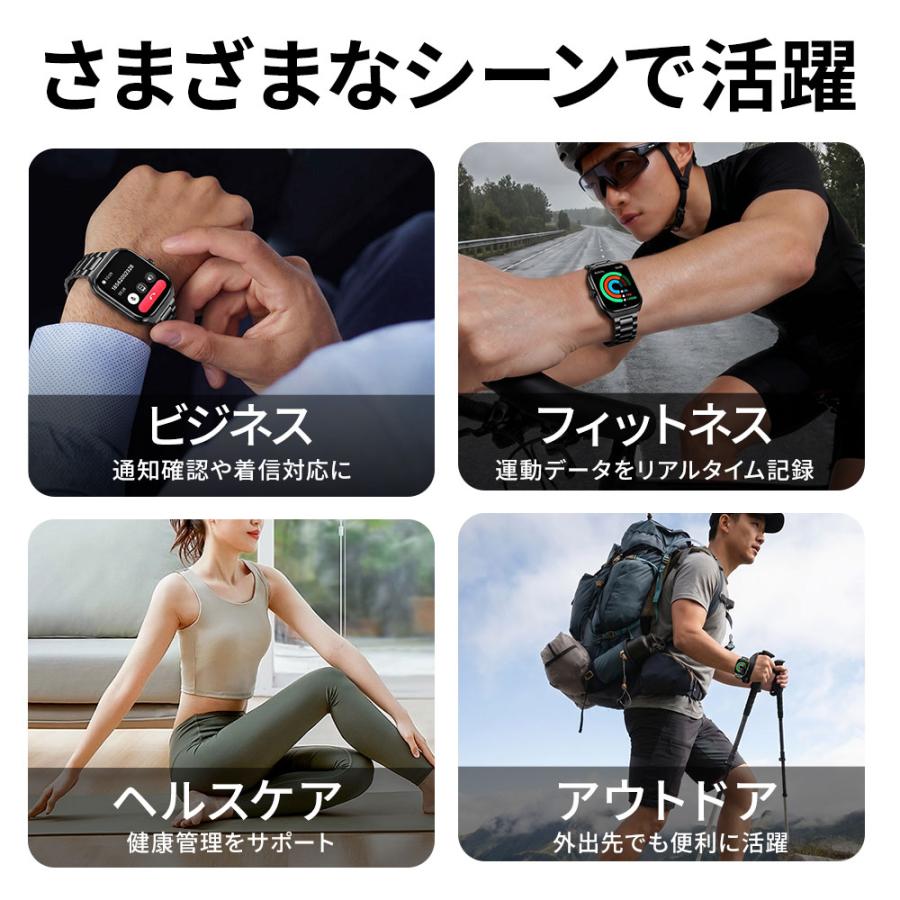 スマートウォッチ AI搭載 通話機能 2.01インチ 大画面 血中酸素 心拍数