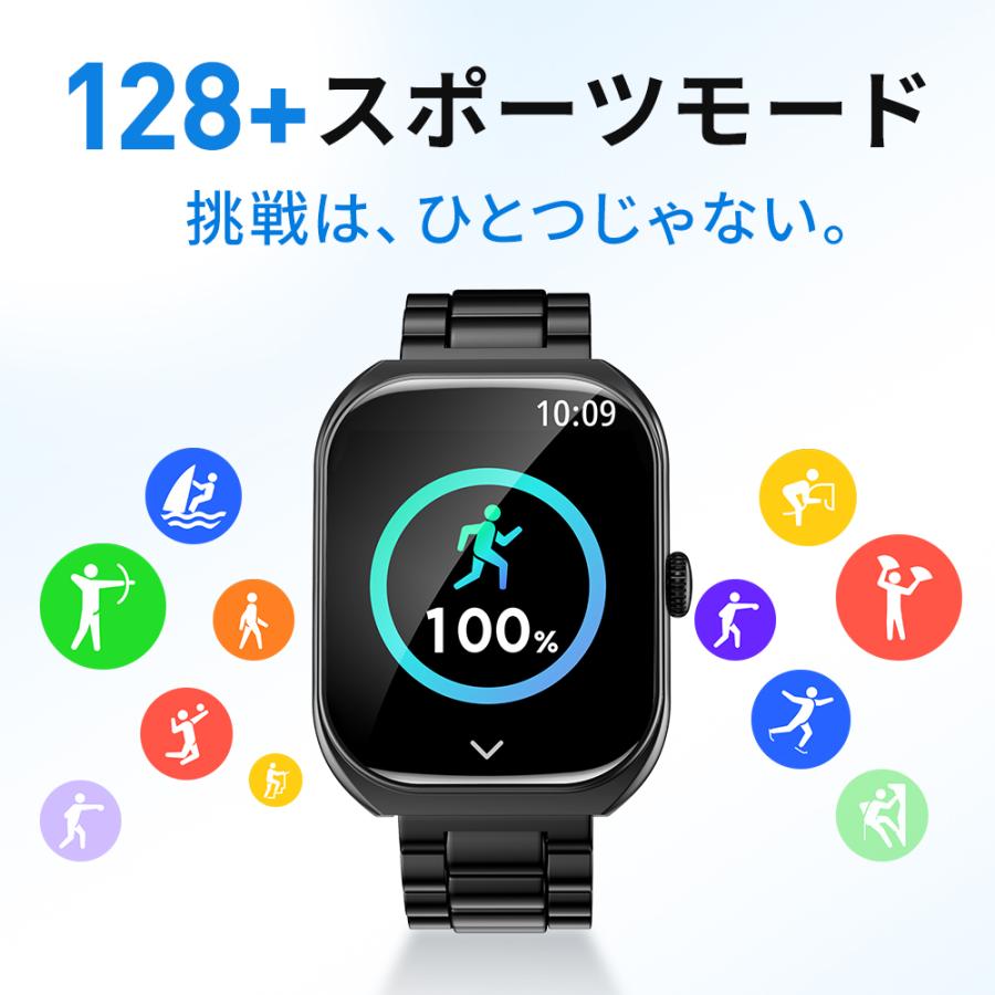 スマートウォッチ AI搭載 通話機能 2.01インチ 大画面 血中酸素 心拍数