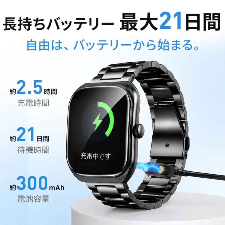 N*a様 【メ0314-48】スマートフォン・タブレット•スマートウォッチ・ガラ スマートウォッチ AI搭載 通話機能 2.01インチ 大画面 血中酸素 心拍数
