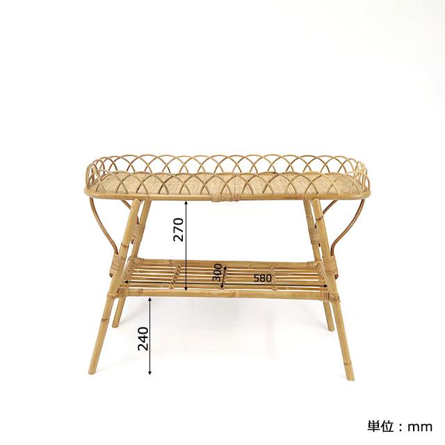 Creer コンソールテーブル ラタン家具 サイドテーブル 花台 プランター