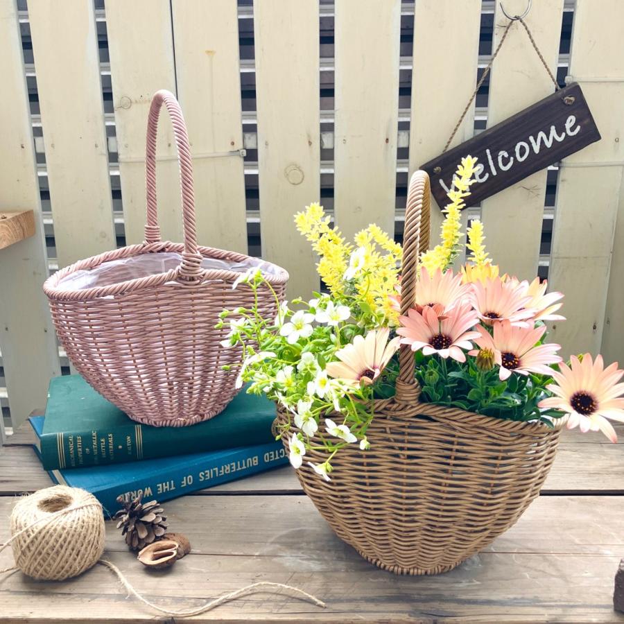 花 寄せ植え 鉢 かご バスケット プランター 鉢カバー 北欧 かわいい