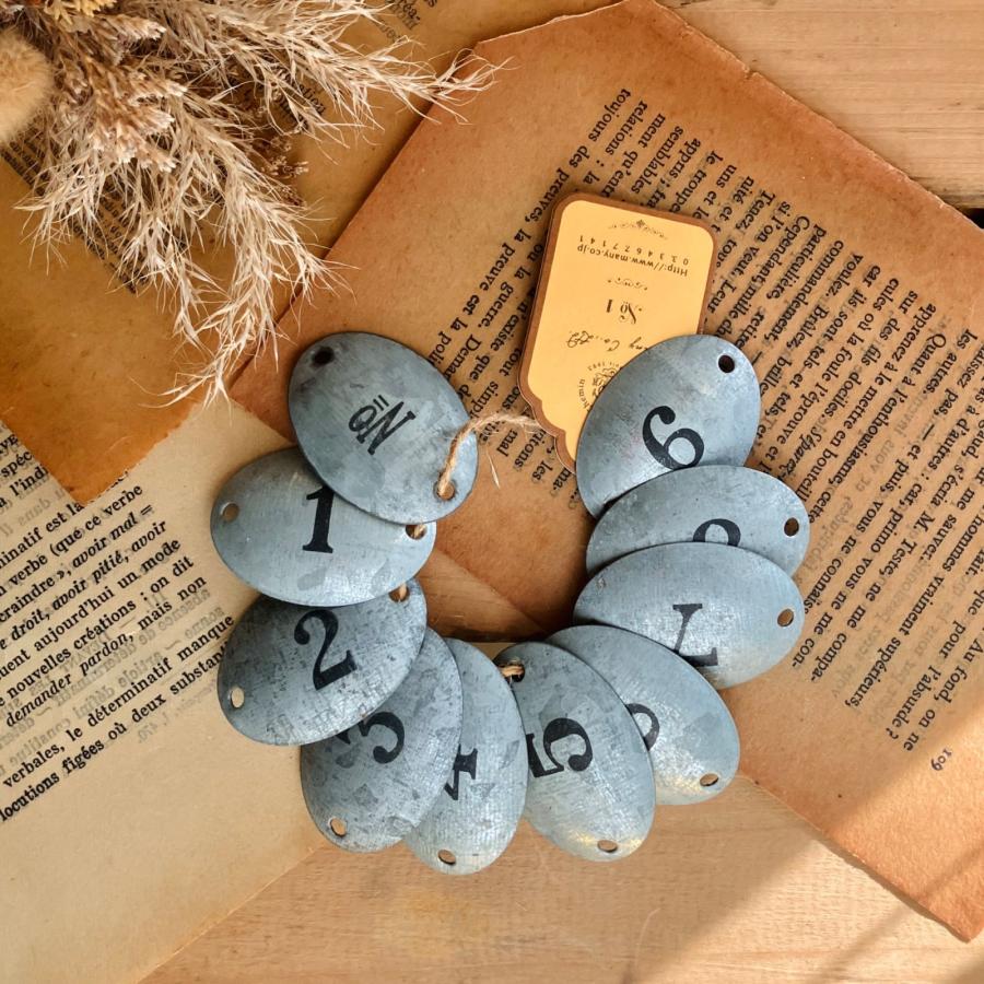 ブリキのナンバープレート 10枚セット アンティークのレプリカ DIY
