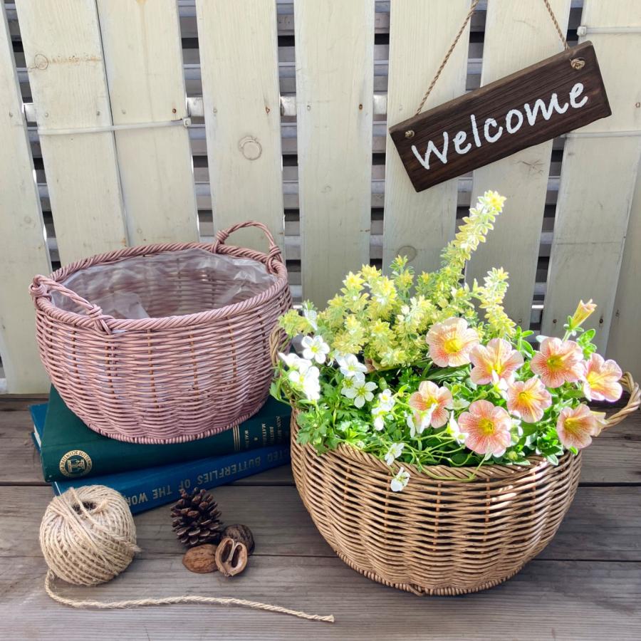 花 寄せ植え 鉢 かご バスケット カゴ プランター 鉢カバー 北欧