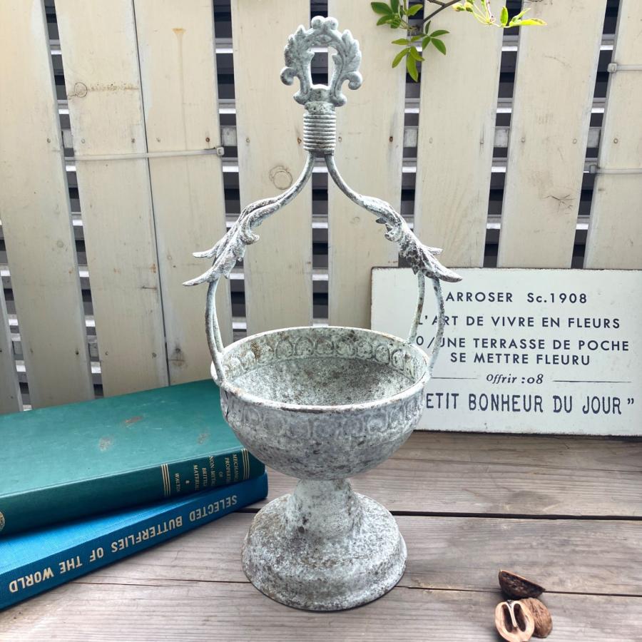 ブリキ 鉢 プランター トロフィー型 多肉 寄せ植え 花 おしゃれ 北欧