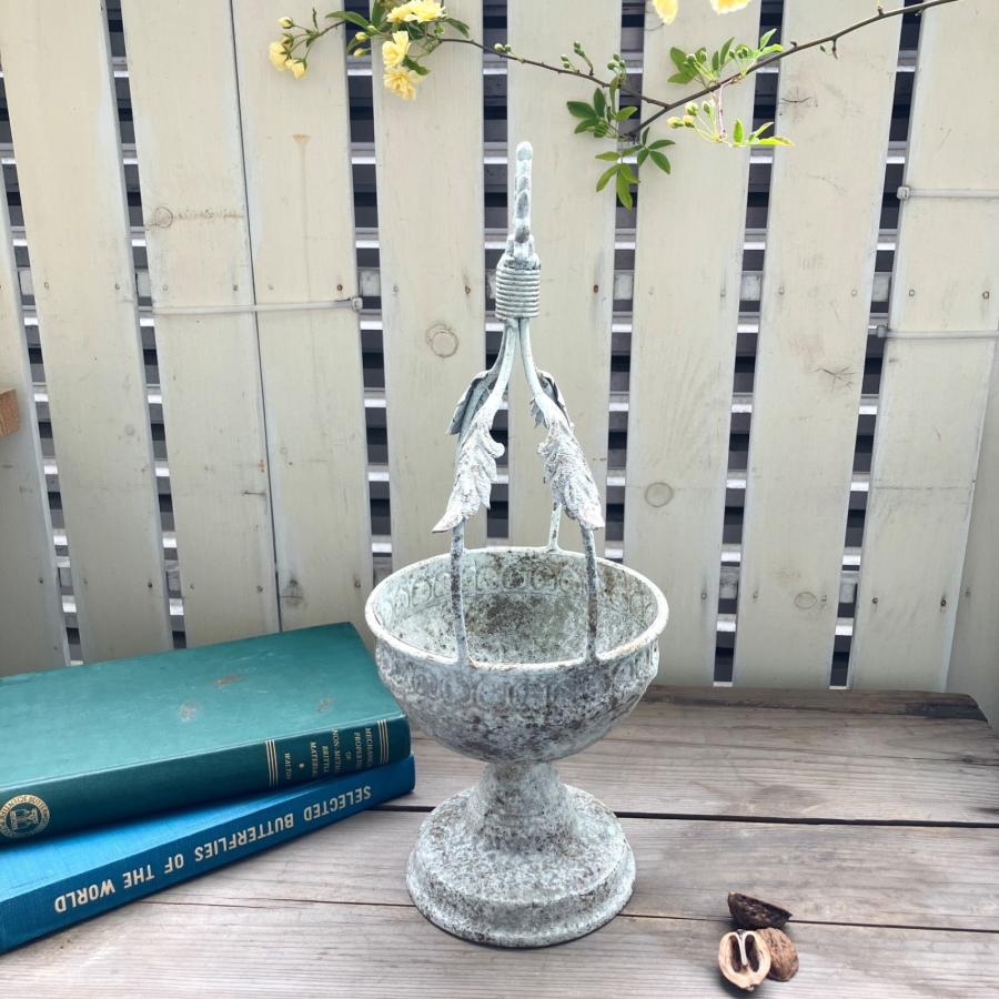 ブリキ 鉢 プランター トロフィー型 多肉 寄せ植え 花 おしゃれ 北欧