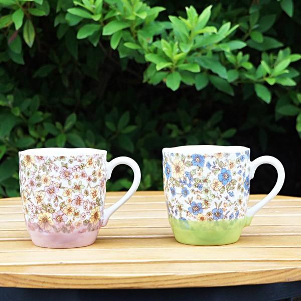 45Rお花柄マグカップ今期 マグカップ 花柄 お花模様 フラワーマグ おしゃれ ペアカップ 結婚祝い