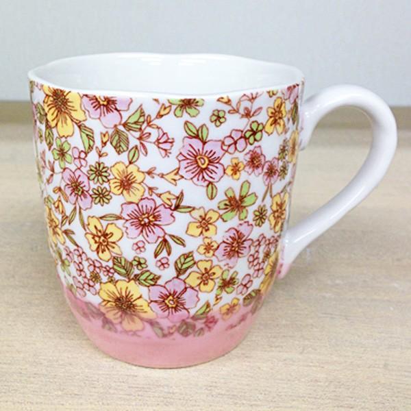 マグカップ 花柄 お花模様 フラワーマグ おしゃれ ペアカップ 結婚祝い