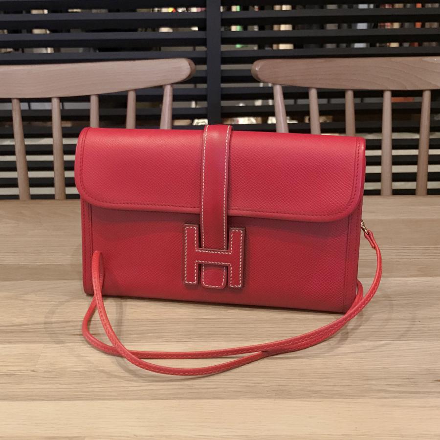 HERMES 【美品】エルメス ポシェット ジジェ ルージュヴィフ HERMES 【美品】エルメス ポシェット ジジェ ルージュヴィフ